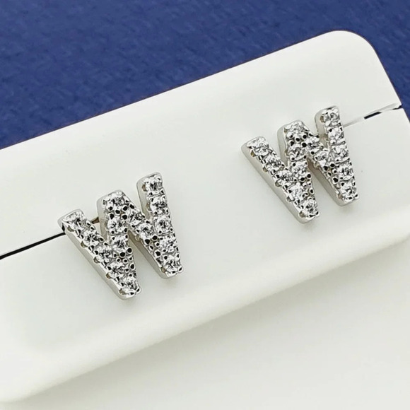 925 Sterling Silver CZ Stud Earrings for Women/Girl, US925P1082 - Picture 5 of 10